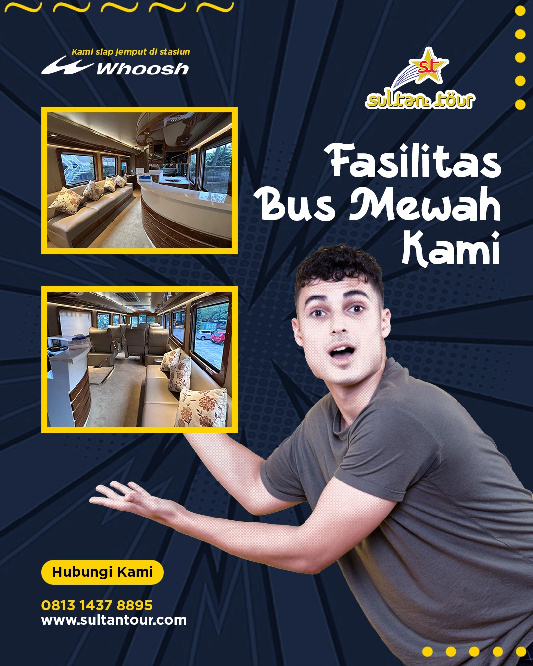 Fasilitas Bus Mewah Kami, CV Sultan Tour | Sewa Bus Mewah